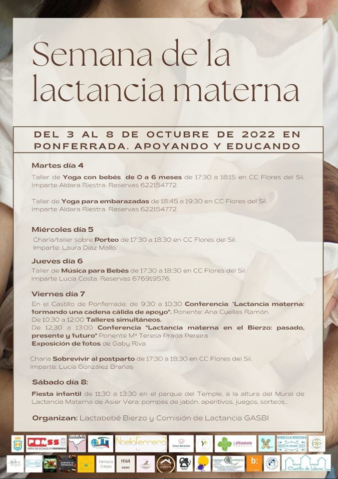 Ponferrada entra en la Semana de la Lactancia Materna. Del 3 al 8 de octubre 2
