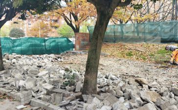 Comienzan las obras de reparación del pavimento en la plaza del Diamante en el barrio del Temple 10