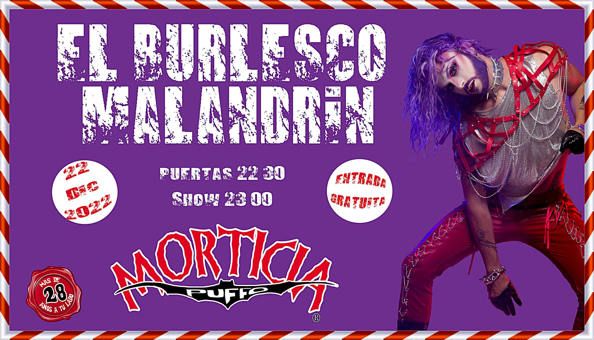 Morticia presenta este jueves la actuación de El Burlesco Malandrín 1