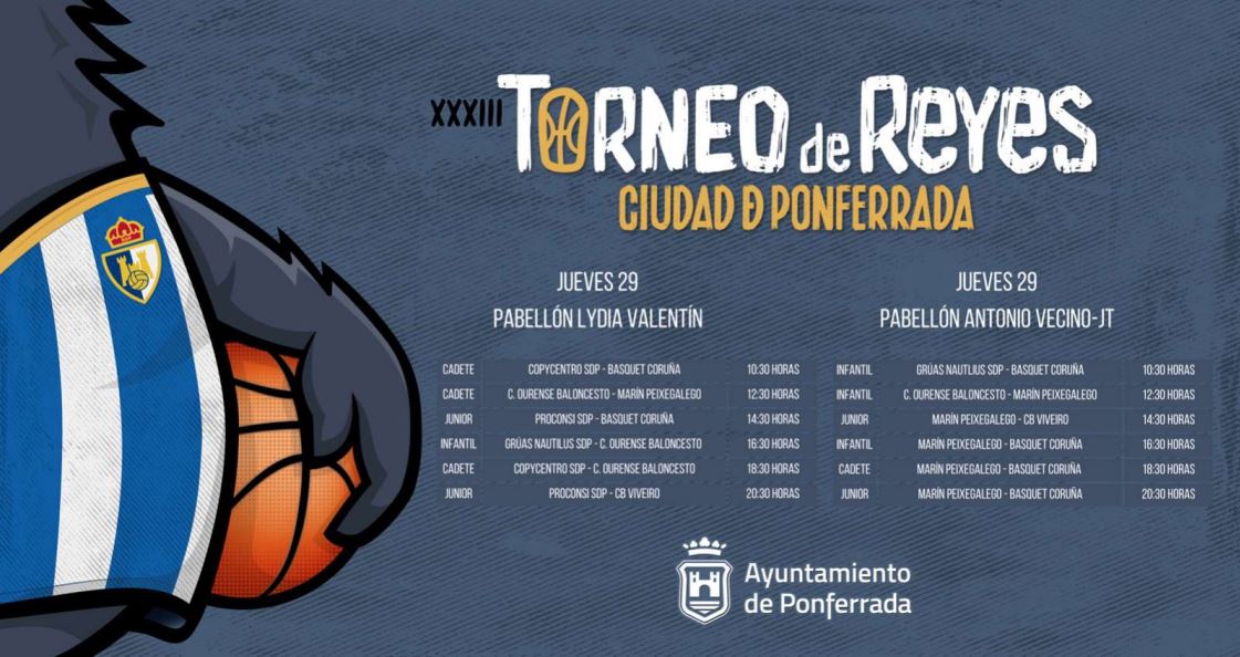 Ponferrada organiza la XXXIII Torneo de Reyes Ciudad de Ponferrada de Baloncesto 2