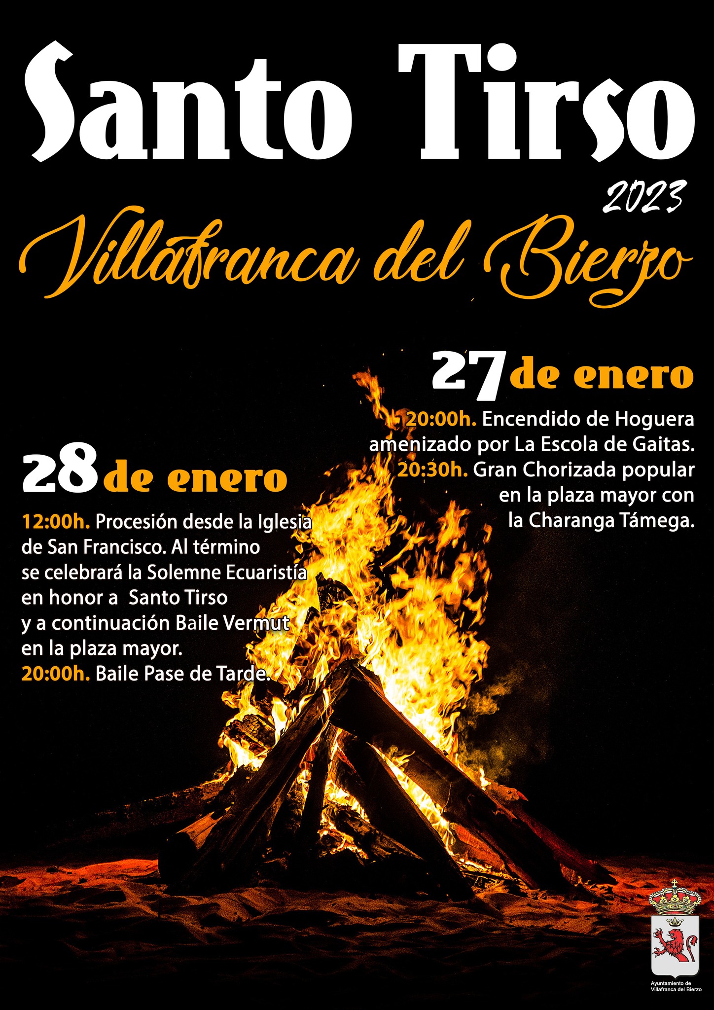 Villafranca del Bierzo celebra Santo Tirso 2023 los días 27 y 28 de enero 2