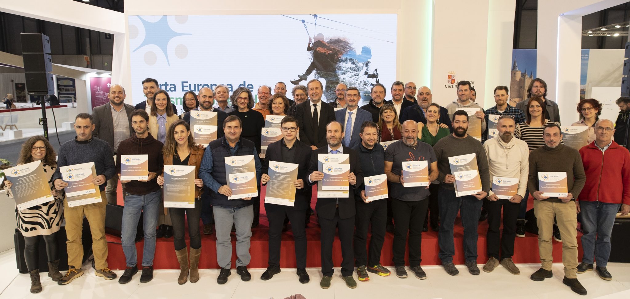 Ochenta empresarios turísticos de los espacios naturales protegidos de Castilla y León reciben en FITUR las acreditaciones de adhesión a la Carta Europea de Turismo Sostenible 1