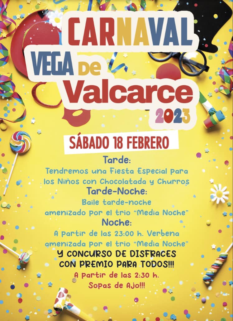 Carnaval en Vega de Valcarce 2023 actividades para el sábado 18 de febrero 2