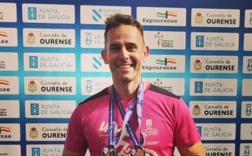 El villafranquino Alfredo Quintana consigue el segundo puesto en 60 metros lisos en el Master Autonómico de Galicia 7