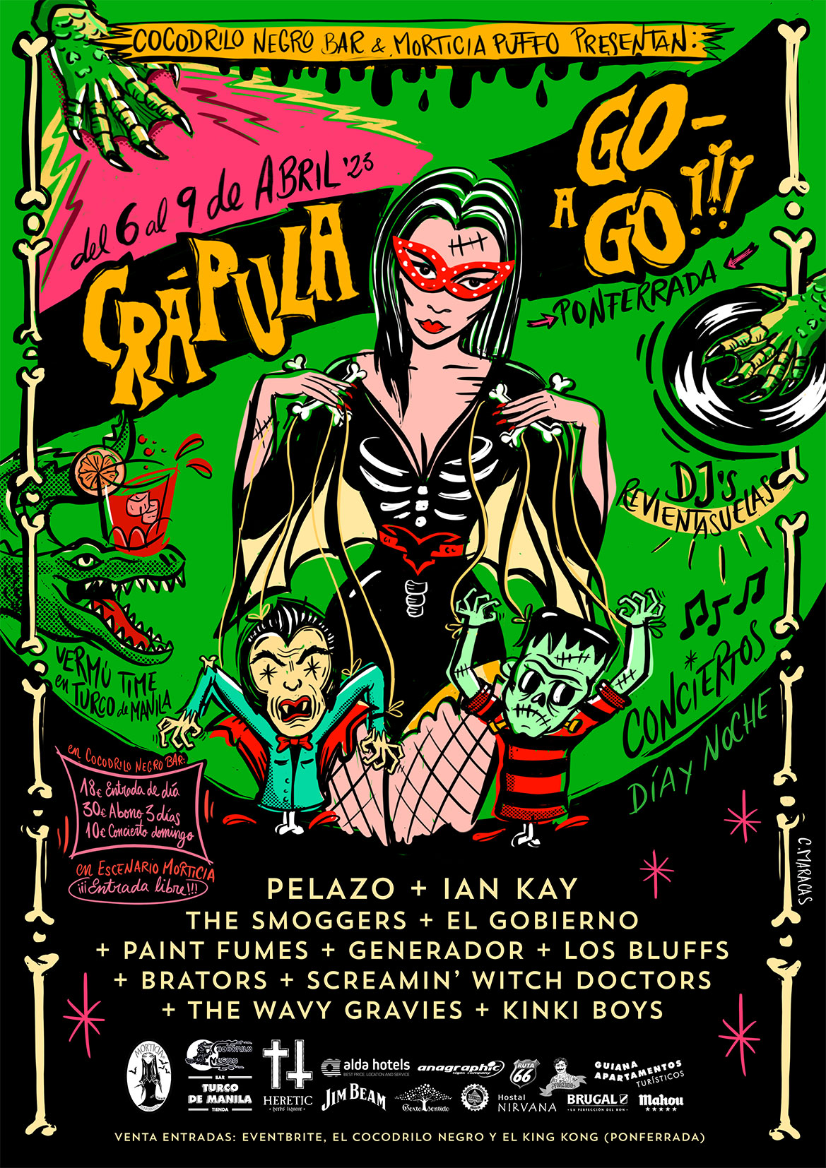 El festival Crápula a Go Go presenta el cartel de su primera edición que se celebra del 6 al 9 de abril 3