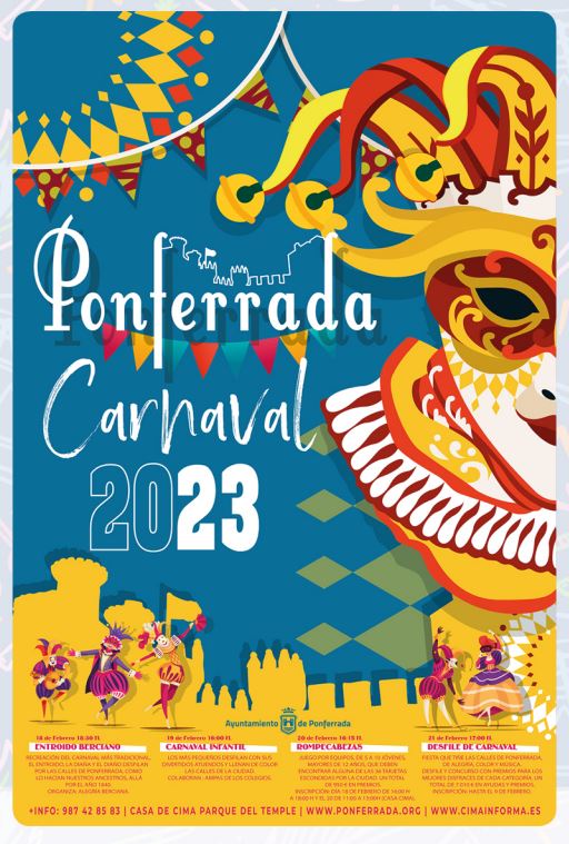 Carnaval de Ponferrada 2023. Todas las actividades, entroido berciano, carnaval juvenil, desfile infantil y gran desfile de martes de Carnaval 247