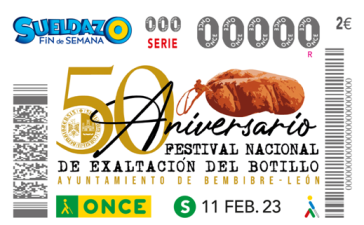 El cupón de la ONCE difunde el 50 Aniversario del Festival Nacional de Exaltación del Botillo de Bembibre 4