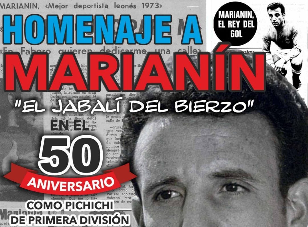 Homenaje a Marianín, el 'jabalí del Bierzo' en el 50 aniversario de conseguir ser el pichichi de 1ª división 1