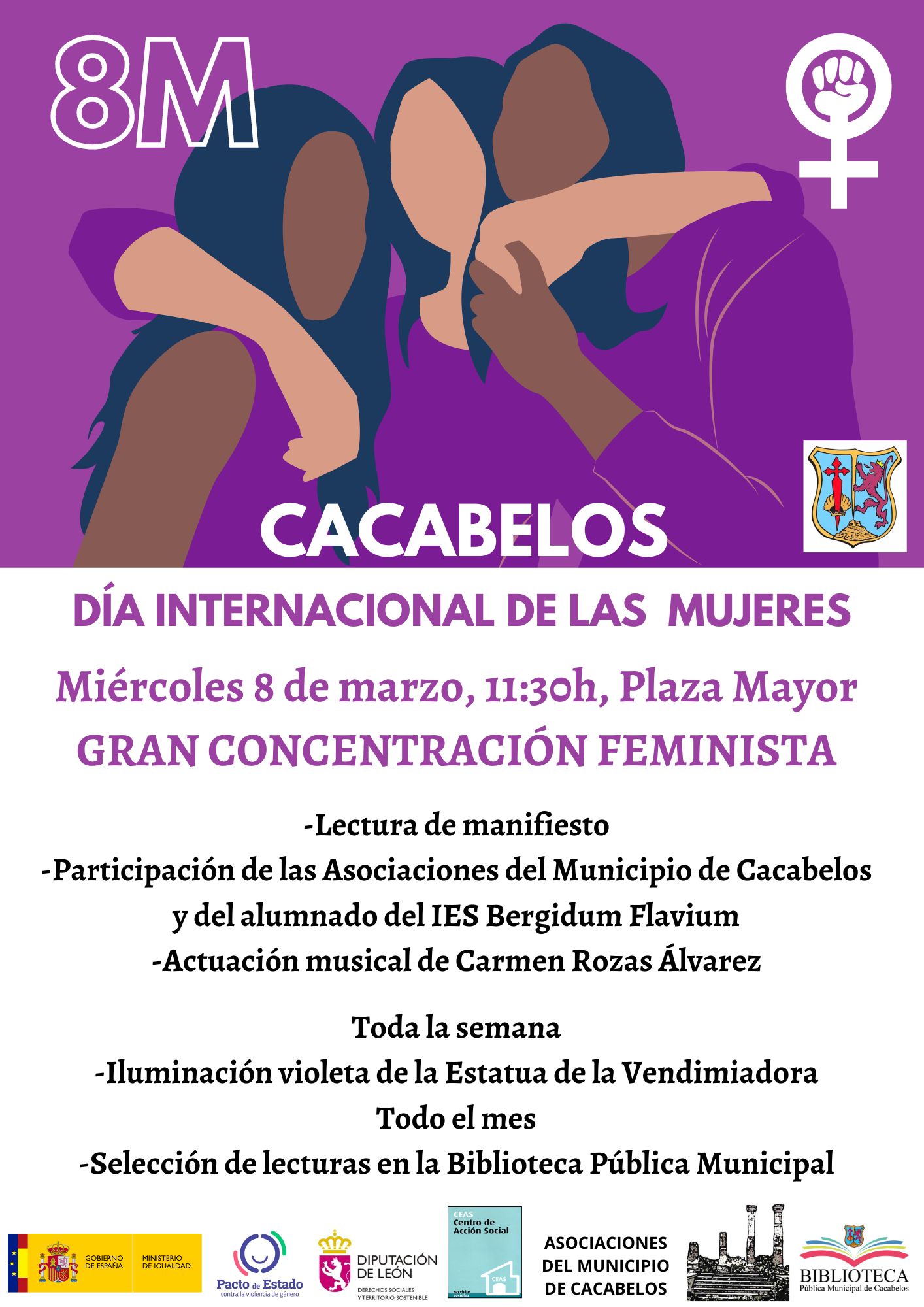 Actividades en Cacabelos para el 8M, con motivo del día Internacional de las Mujeres 2