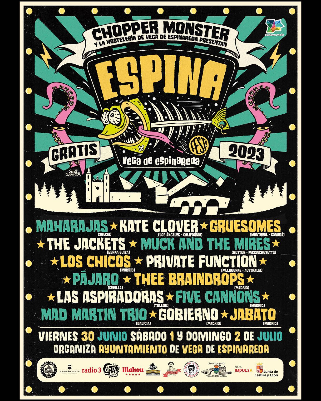 Espina Fest desvela su cartel para el festival que se celebra del 30 de junio al 2 de julio 2