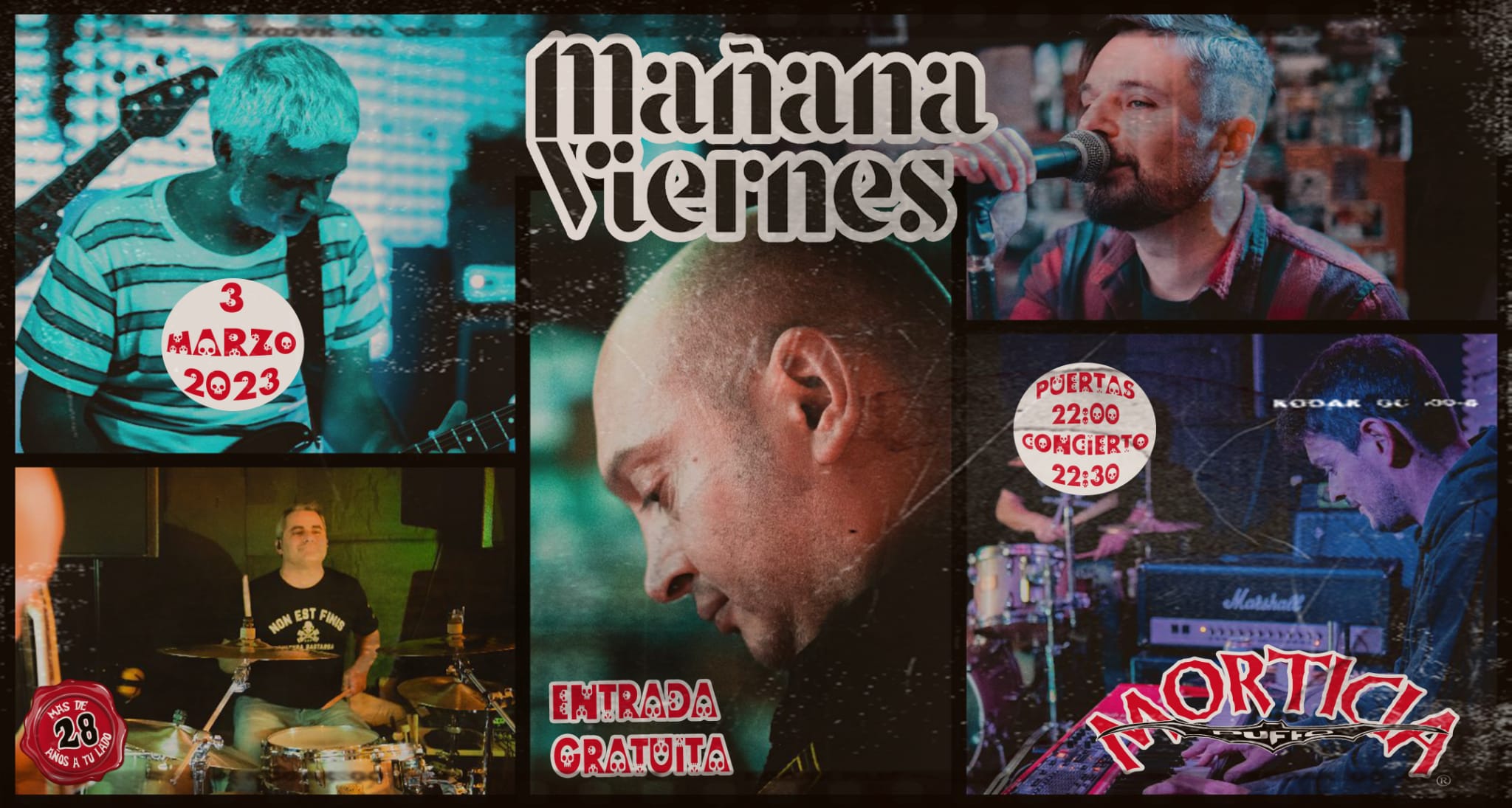 Concierto de la nueva banda berciana 'Mañana viernes' en el Pub Morticia 1