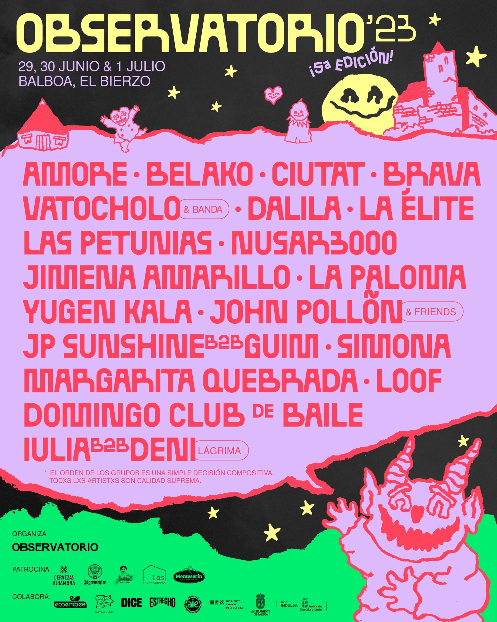 Observatorio Festival de Balboa presenta el cartel para la edición de este verano 2