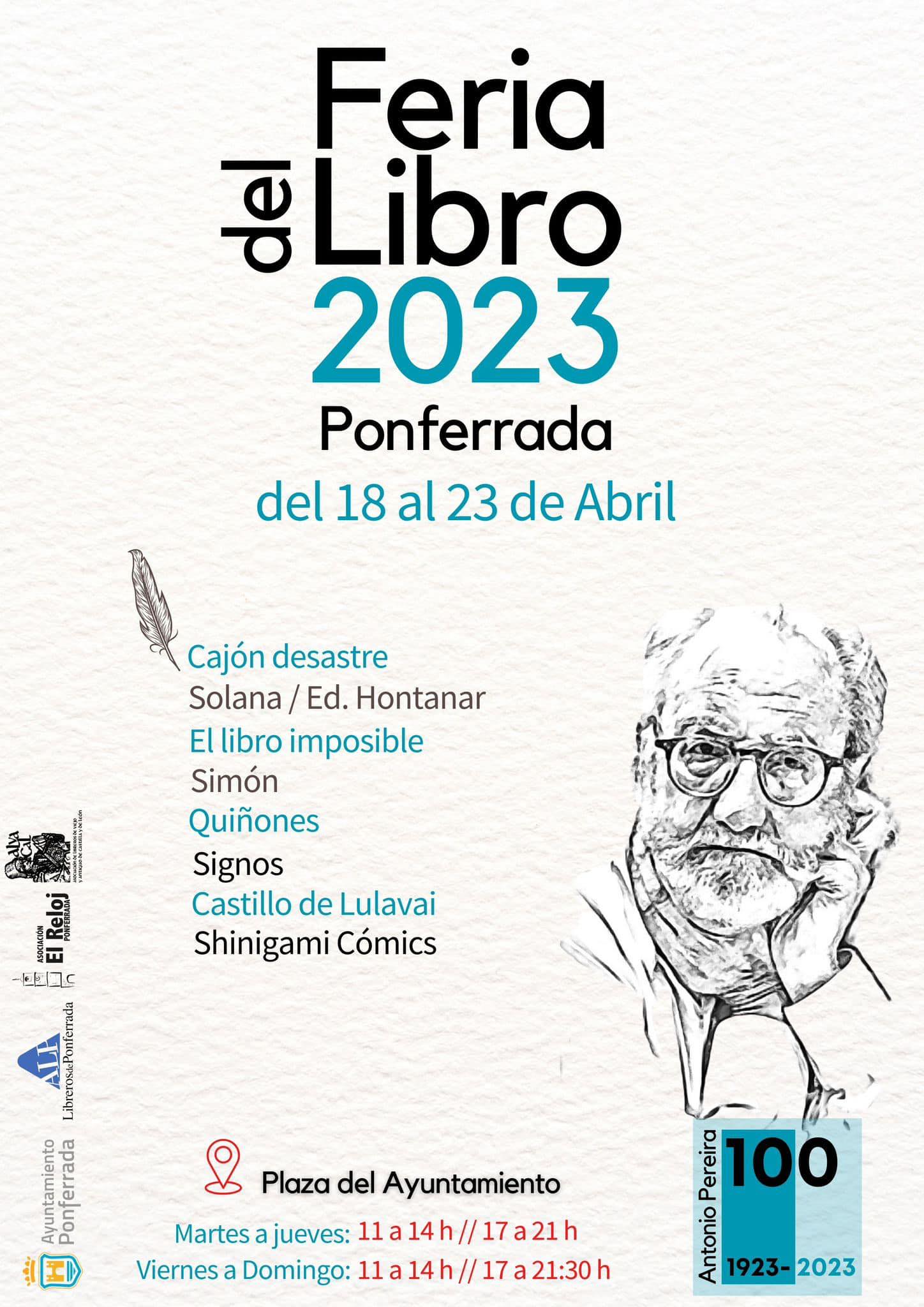 La Feria del Libro de Ponferrada se celebrará del 18 al 23 de abril 2