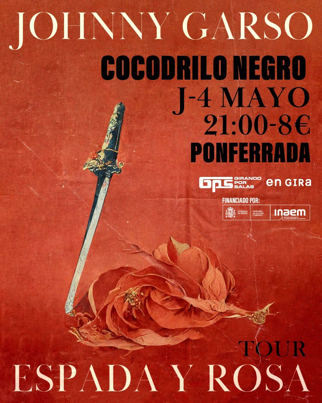 El artista Johnny Garso llega el jueves a Ponferrada con su primer disco en español, “Espada y Rosa hasta que muera” 2