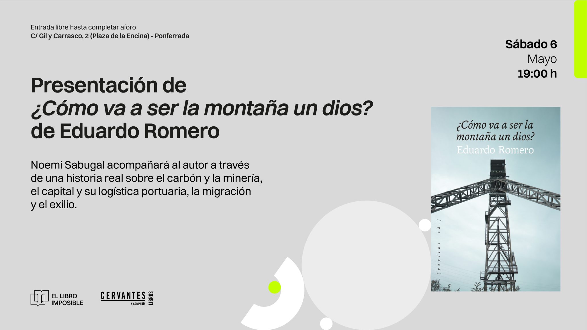 Eduardo Romero presenta su libro ¿Cómo va a ser la montaña un dios? en El libro imposible el sábado 6 de mayo 1