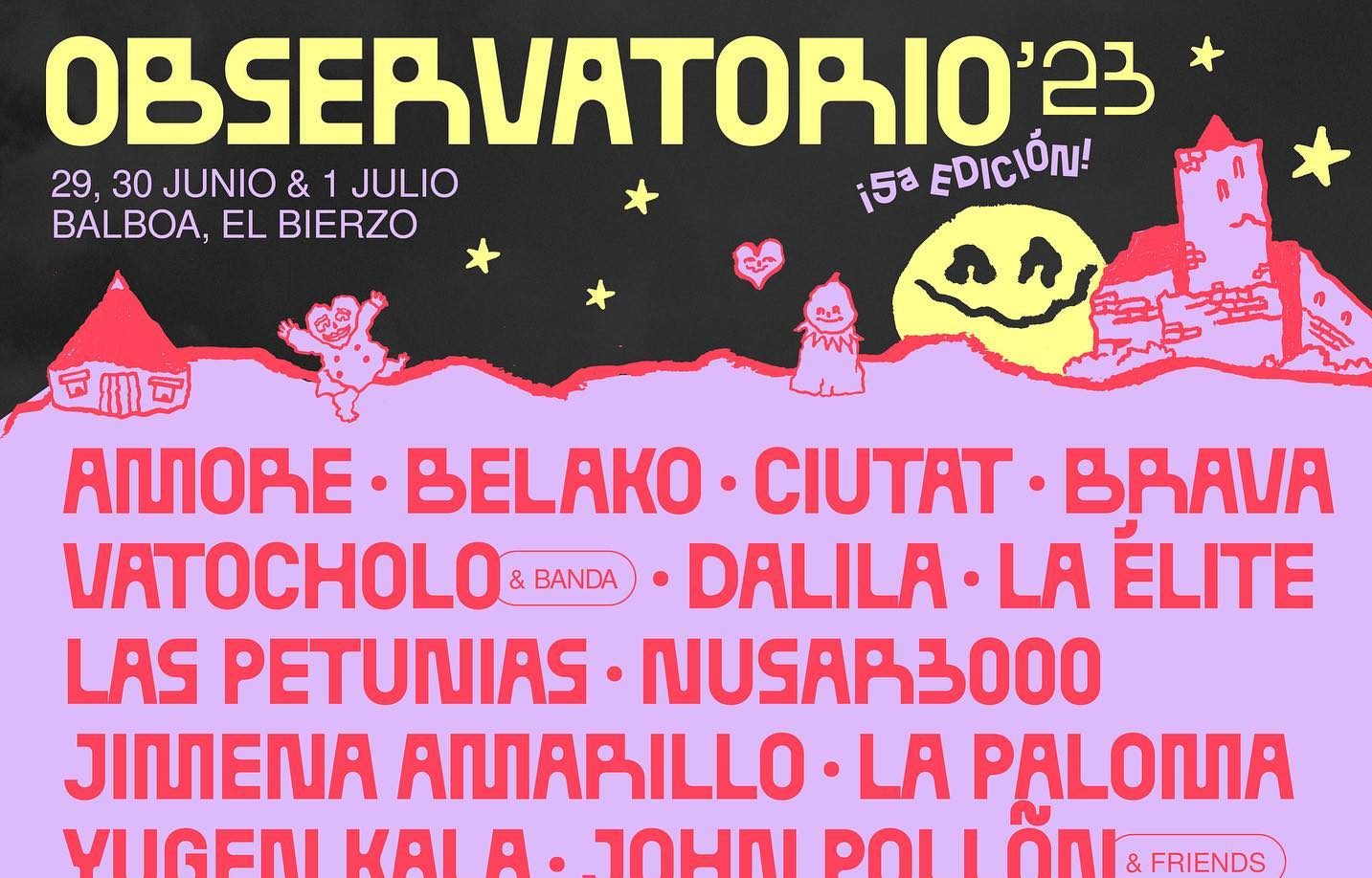 Festival Observatorio en Balboa. Conciertos y horarios 1