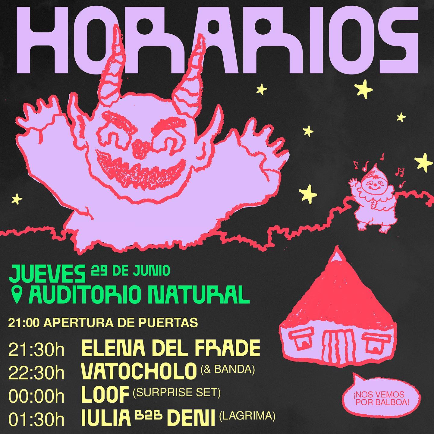 Festival Observatorio en Balboa. Conciertos y horarios 2