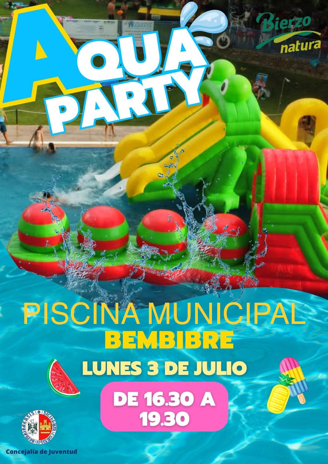 El lunes 3 de julio abre la piscina municipal de Bembibre con una fiesta de inicio de temporada 2