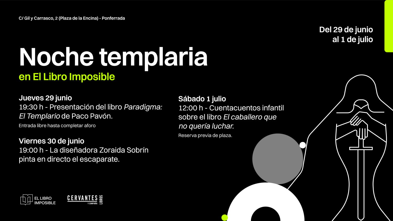 Actividades en El libro imposible con motivo de la Noche Templaria 2023 1