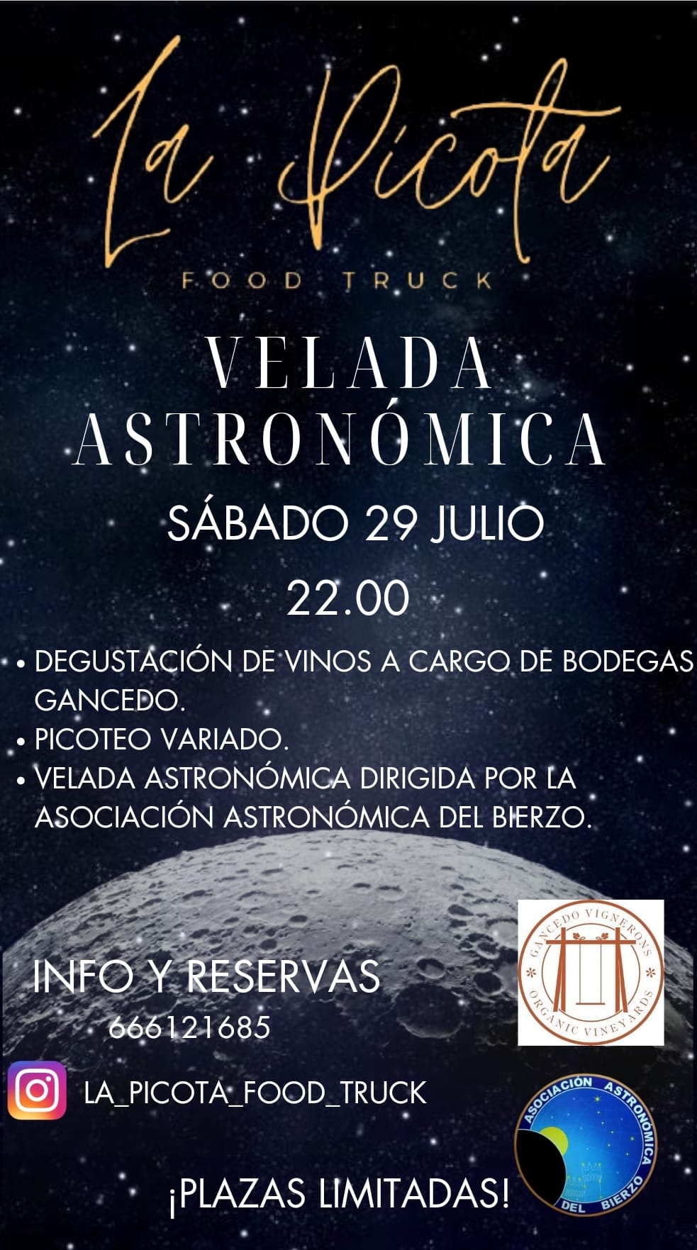 Una velada Astronómica en La Picota Food Truck para disfrutar de la noche del sábado 2