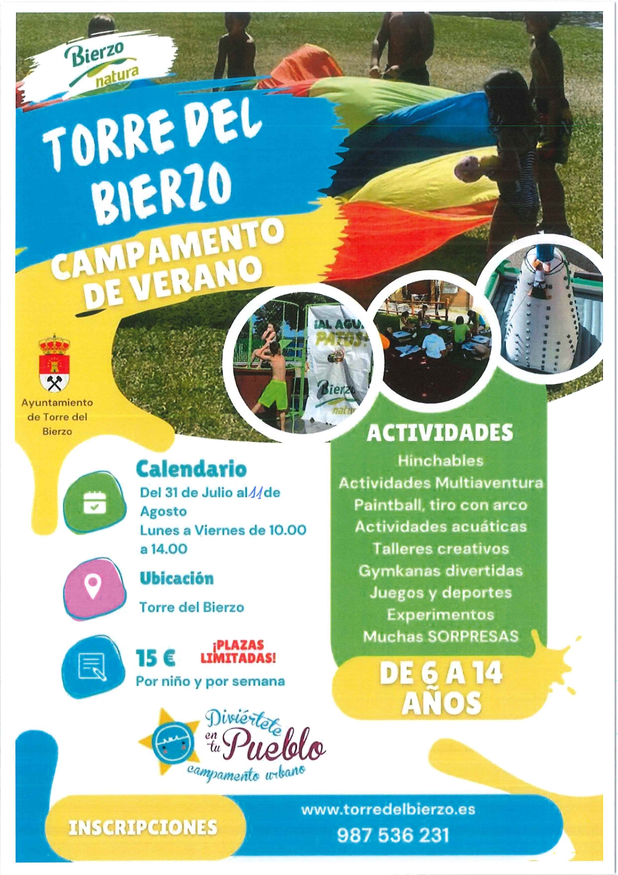 Campamentos de verano, cine, deporte, teatro y conciertos, en el verano de Torre del Bierzo 3