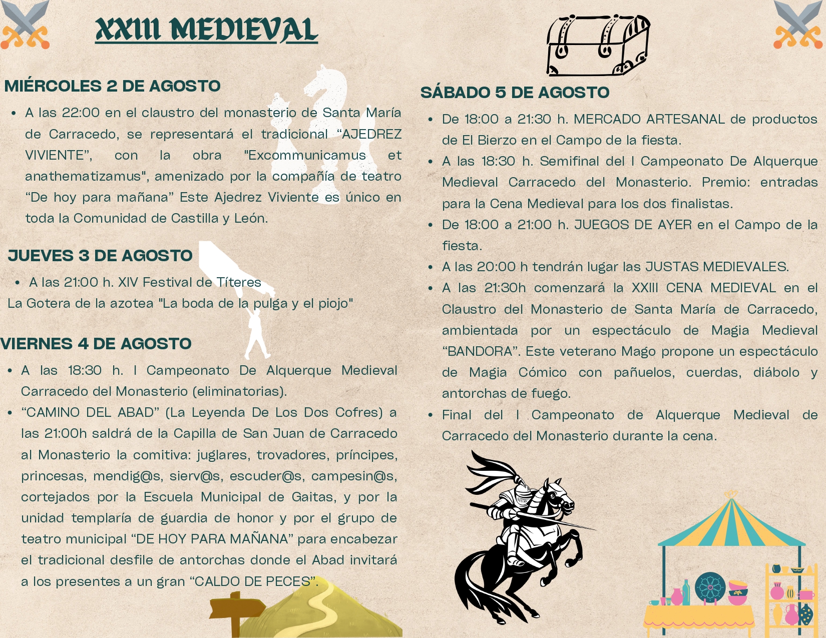 El XXIII Medieval de Carracedelo se celebrará del 2 al 5 de agosto 2
