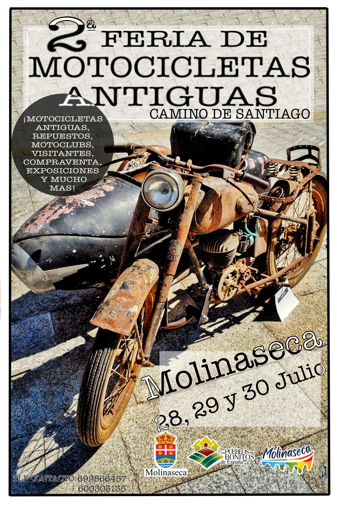 Molinaseca mostrará este fin de semana la 2ª feria de Motocicletas antiguas - Camino de Santiago 2