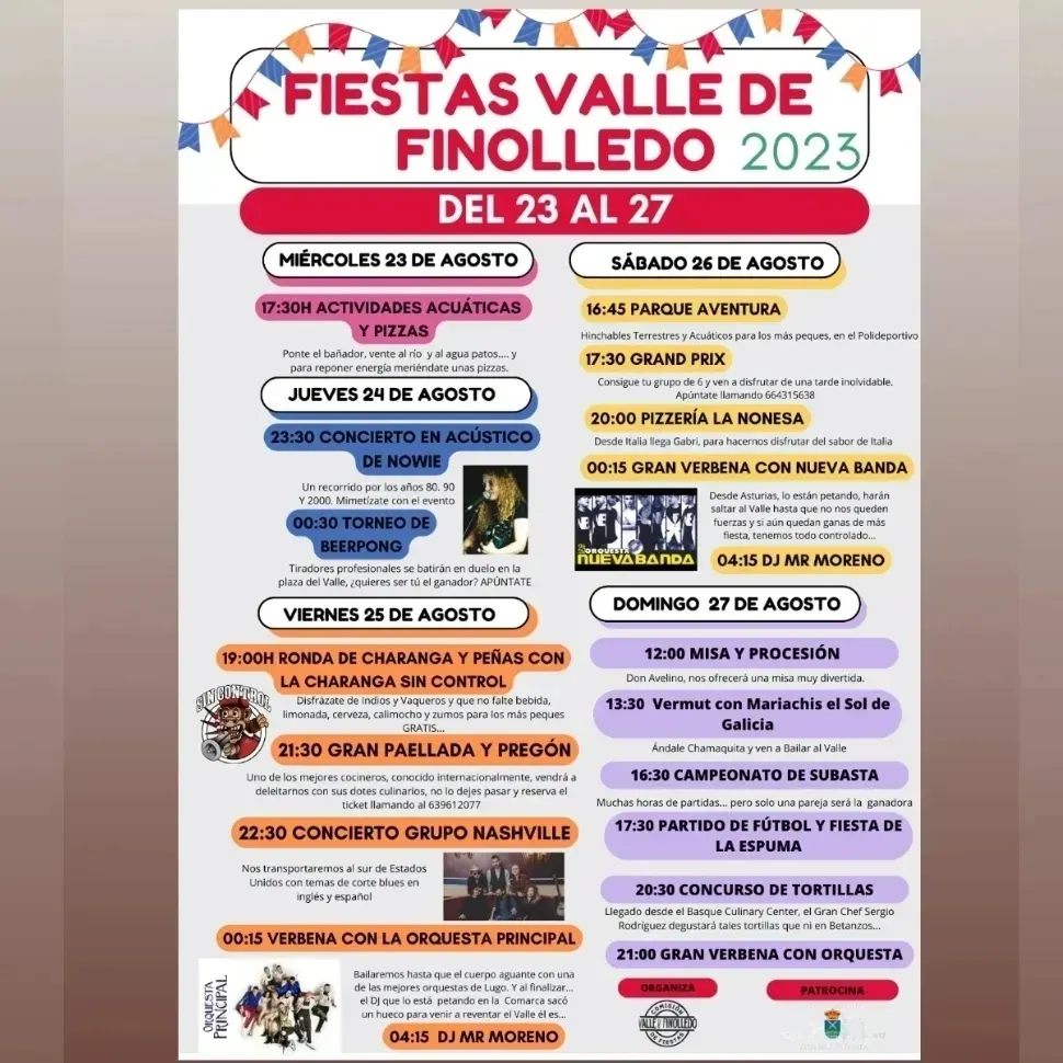 El Valle de Finolledo celebra sus fiestas del 23 al 27 de agosto con un Grand Prix, verbenas y más actividades 2