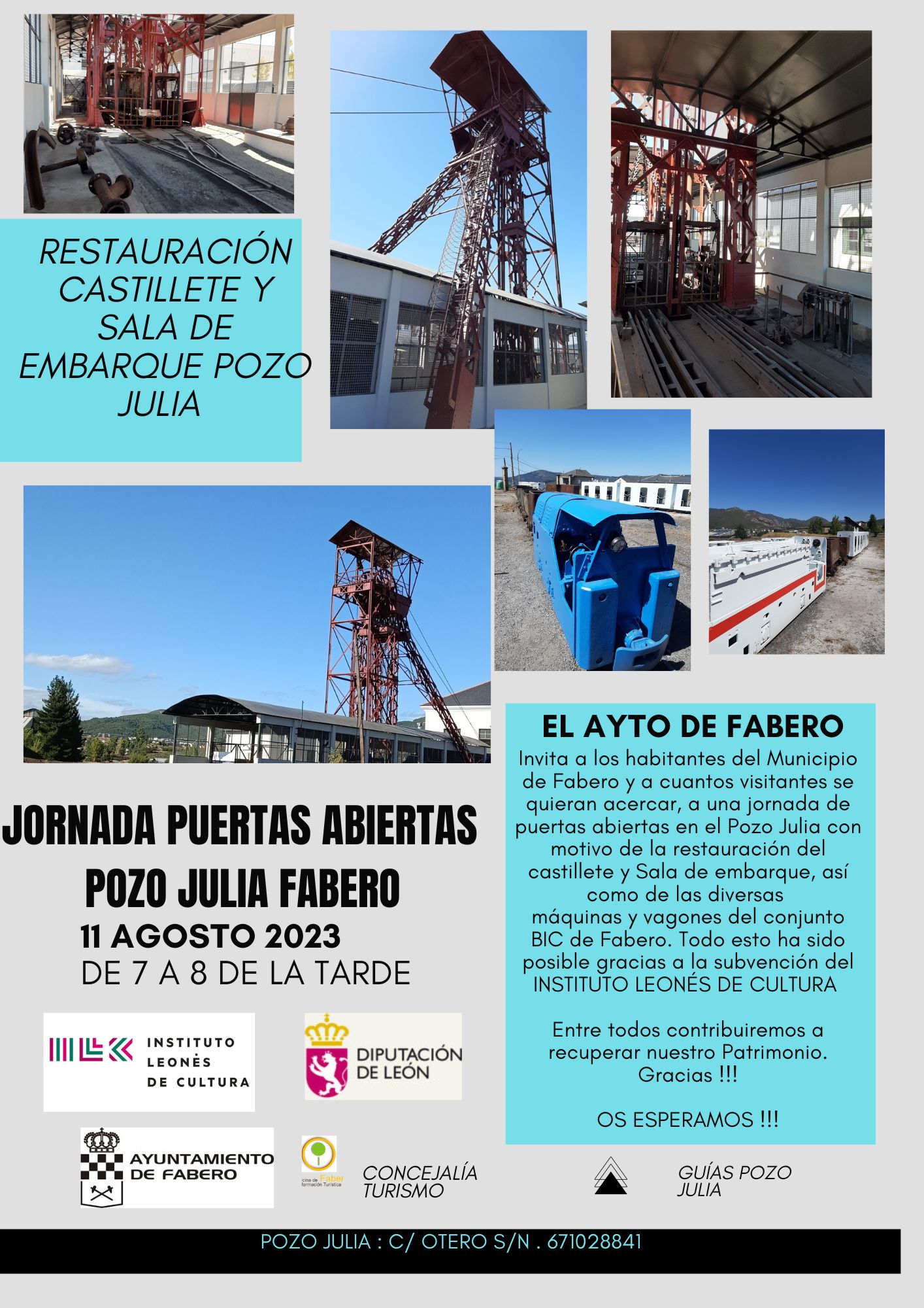 El Ayuntamiento de Fabero organiza una jornada de puertas abiertas al Pozo Julia 2