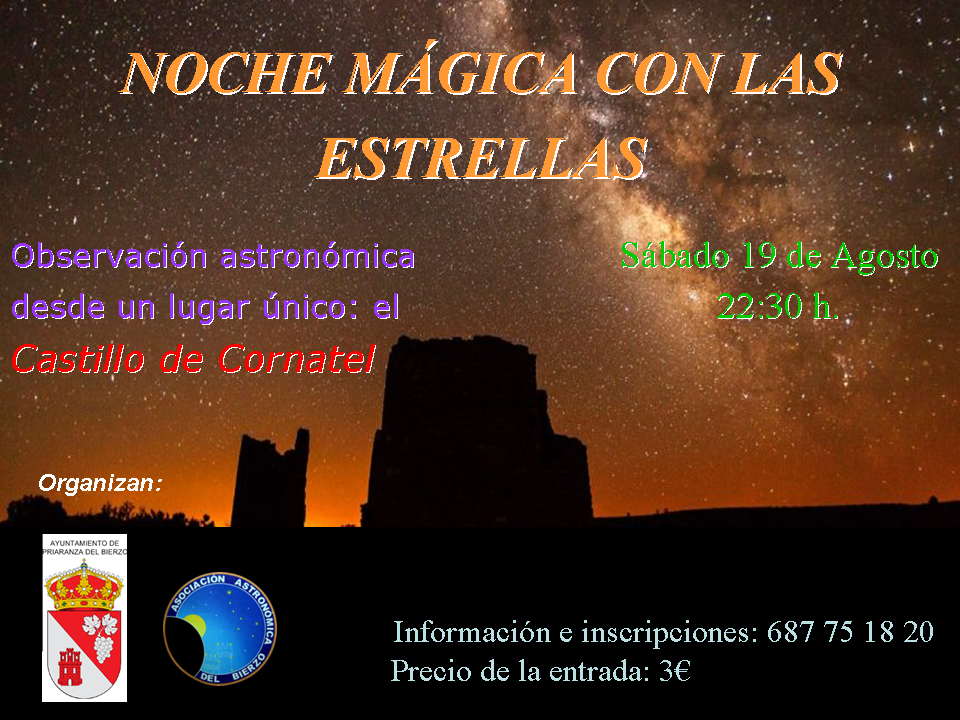 Noche mágica con las estrellas, este sábado en el Castillo de Cornatel 2