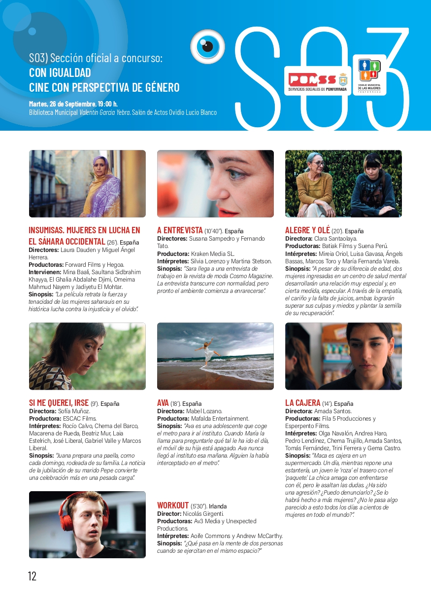 21 edición del Festival Internacional de Cine de Ponferrada del 22 al 30 de septiembre 6