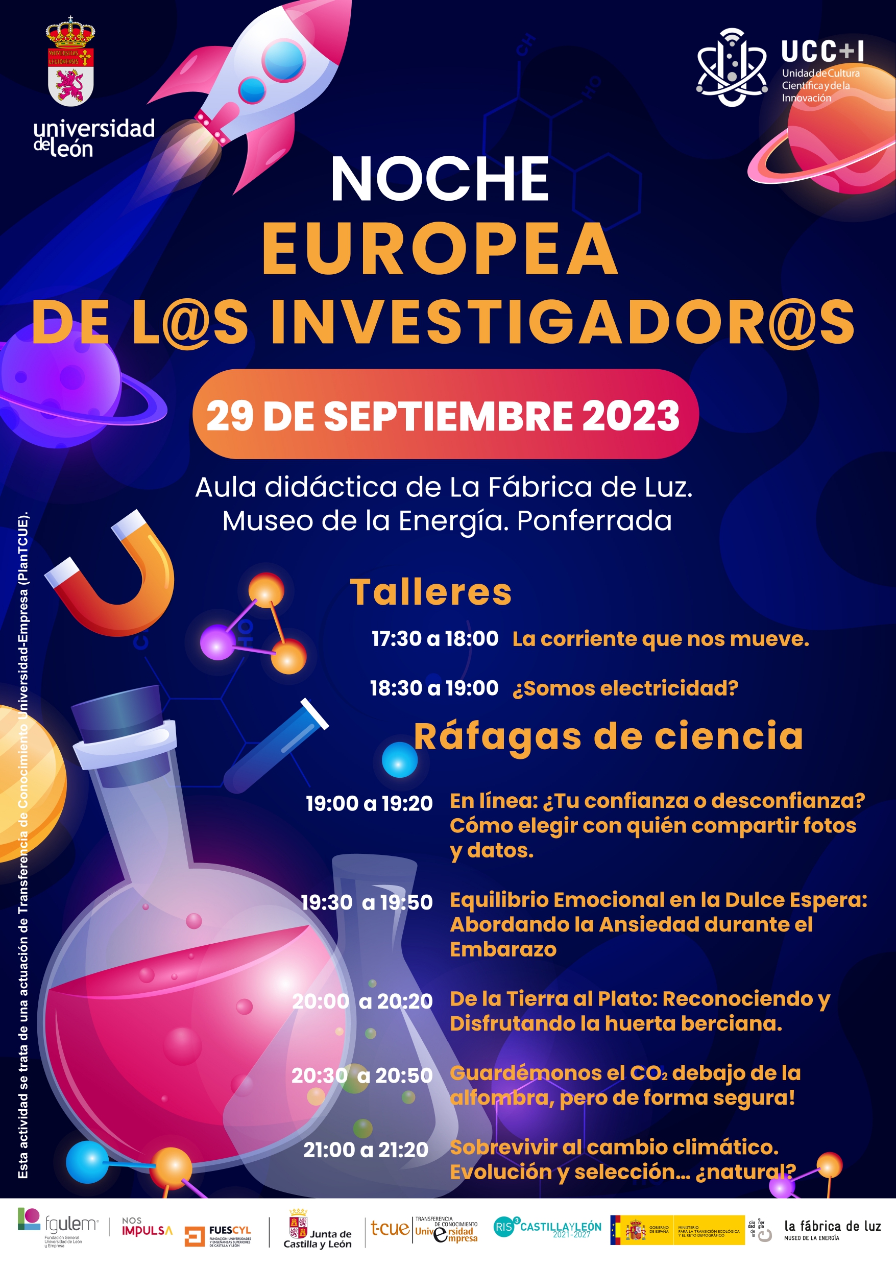 La Noche de los Investigadores vuelve este viernes a los campus de León y Ponferrada de la ULE 2