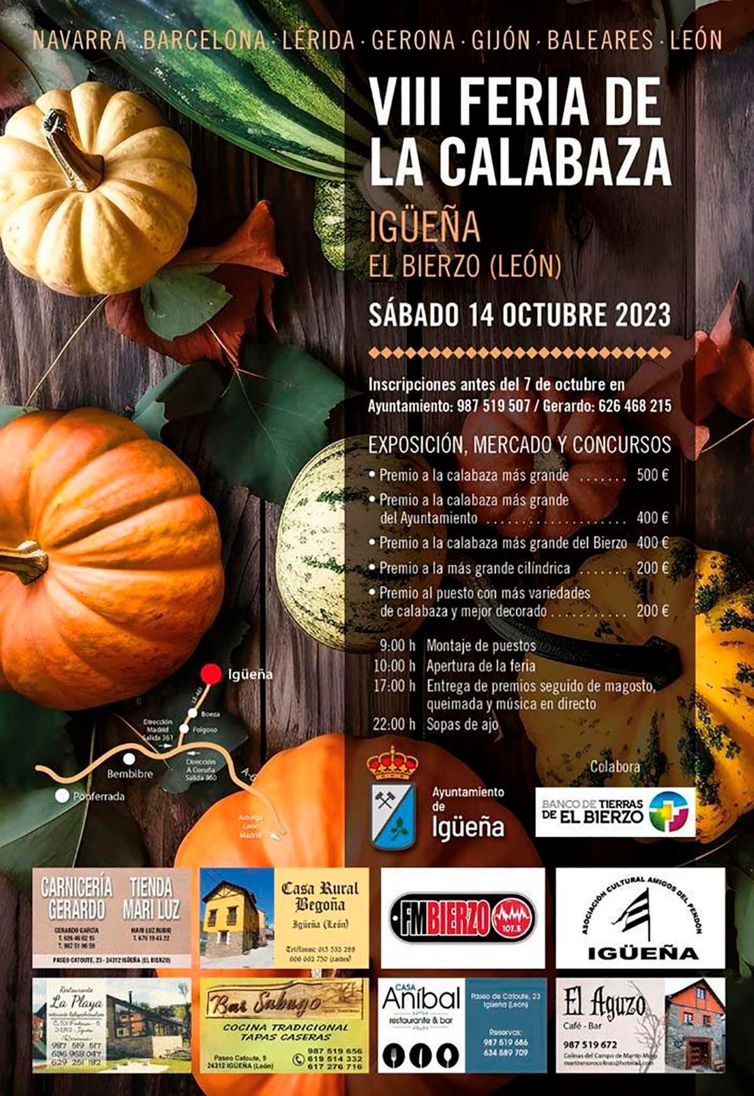 Igüeña anuncia la VIII edición de la Feria de la Calabaza con presencia de Cultivadores de Calabazas Gigantes de diferentes puntos de España 2