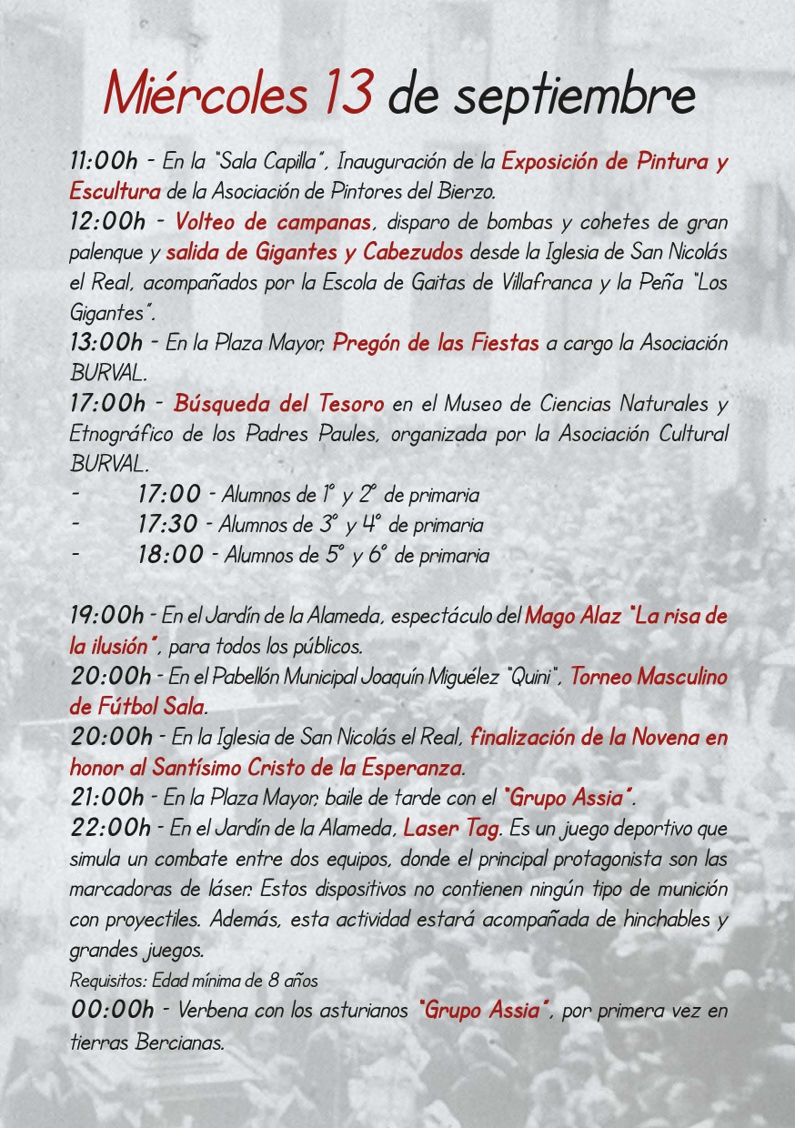 Grandes Fiestas del Cristo en Villafranca del Bierzo, este es el programa de actividades 6
