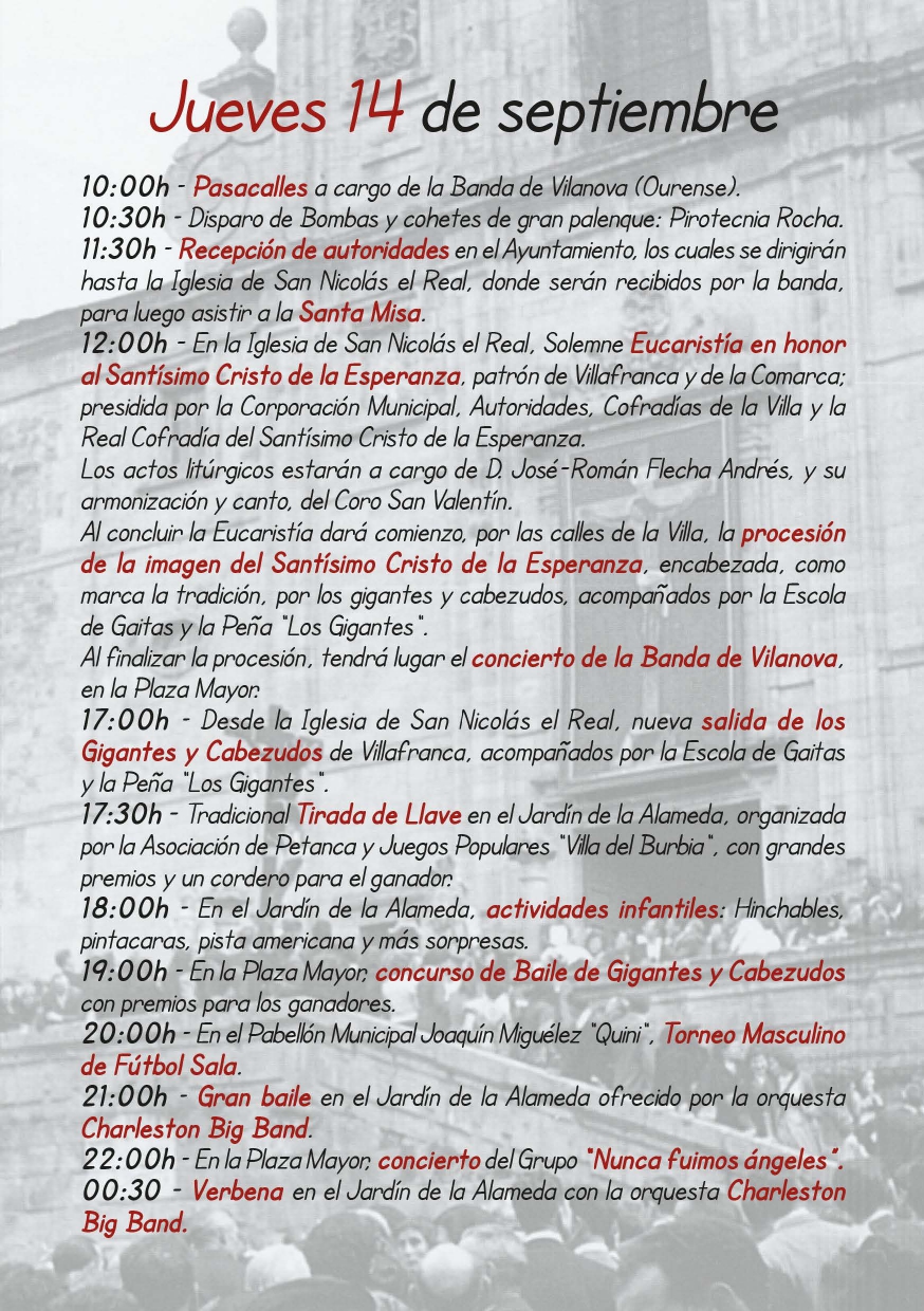 Grandes Fiestas del Cristo en Villafranca del Bierzo, este es el programa de actividades 8