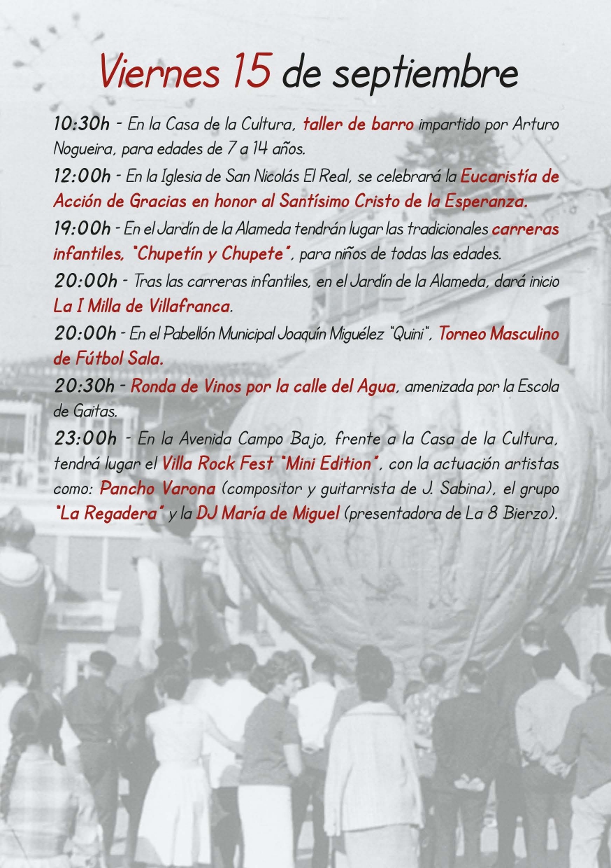 Grandes Fiestas del Cristo en Villafranca del Bierzo, este es el programa de actividades 10