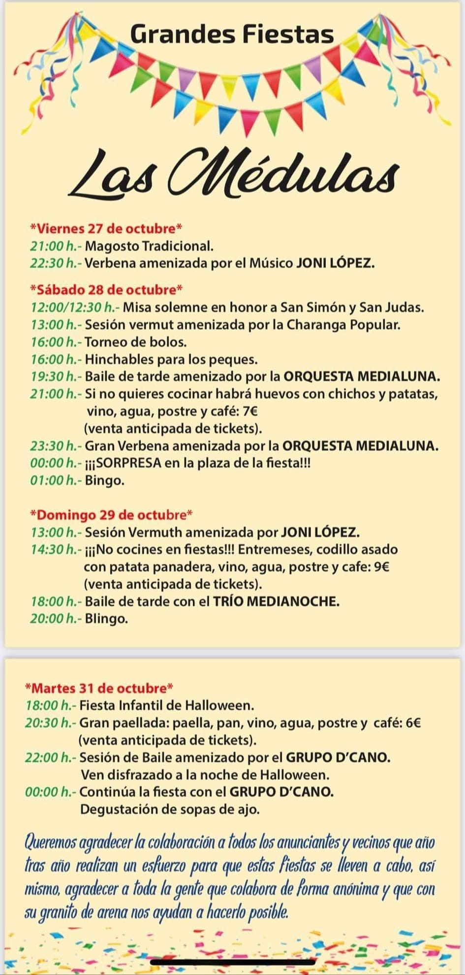 Grandes Fiestas en Las Médulas los días 27, 28, 29 y 31 de octubre, esta es la programación 2