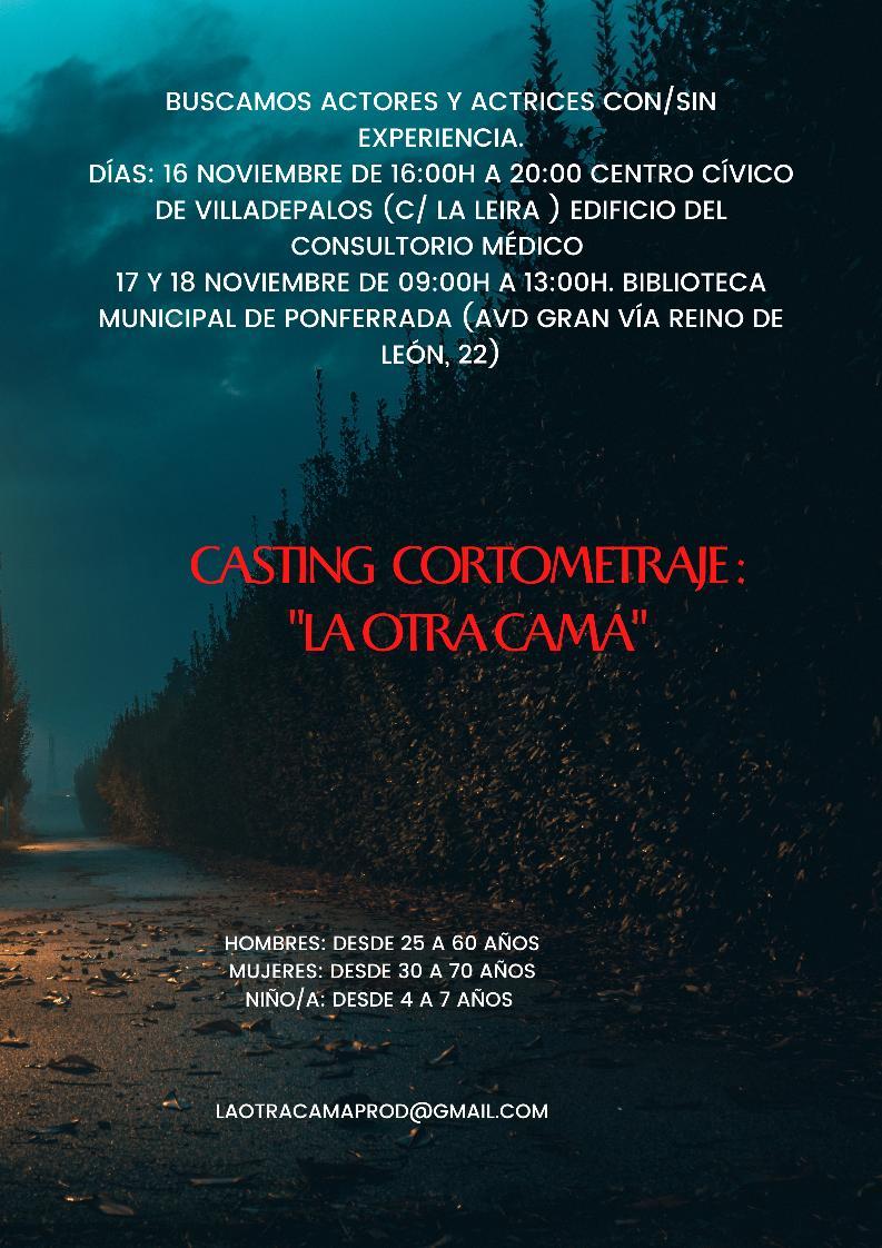 Se pone en marcha un casting para buscar actores y actrices para la grabación del cortometraje "La otra cama" 2