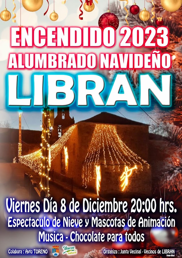 Librán pondrá en marcha su alumbrado y decoración navideña el viernes 8 de diciembre 2