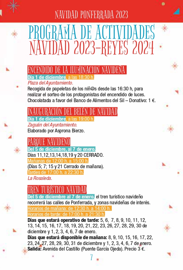 Programa de Navidad Ponferrada 2023 | Fiesta pre-Nochevieja, pista de hielo y todas las actividades 13