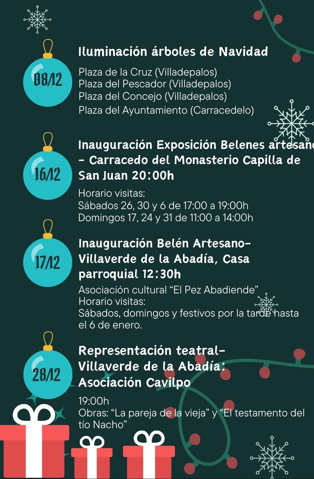 Carracedelo presenta su programa navideño que incluye teatro, carrera popular, magia o cabalgatas 2