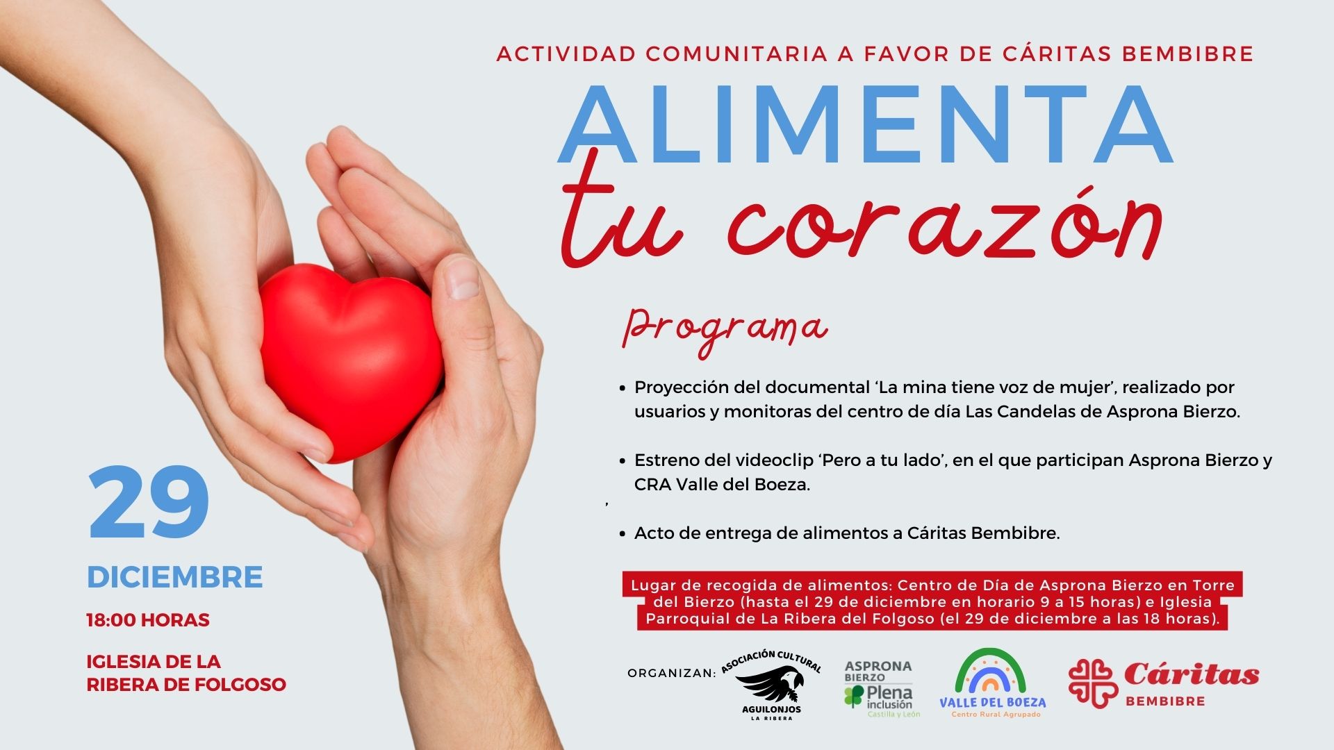 ‘Alimenta tu corazón’, una actividad solidaria a favor de Cáritas Bembibre 1