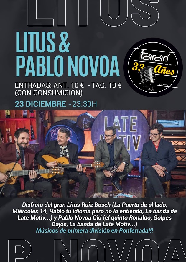 Litus y Pablo Novoa traen por Navidad su mejor espectáculo musical a la Sala Tararí de Ponferrada 2