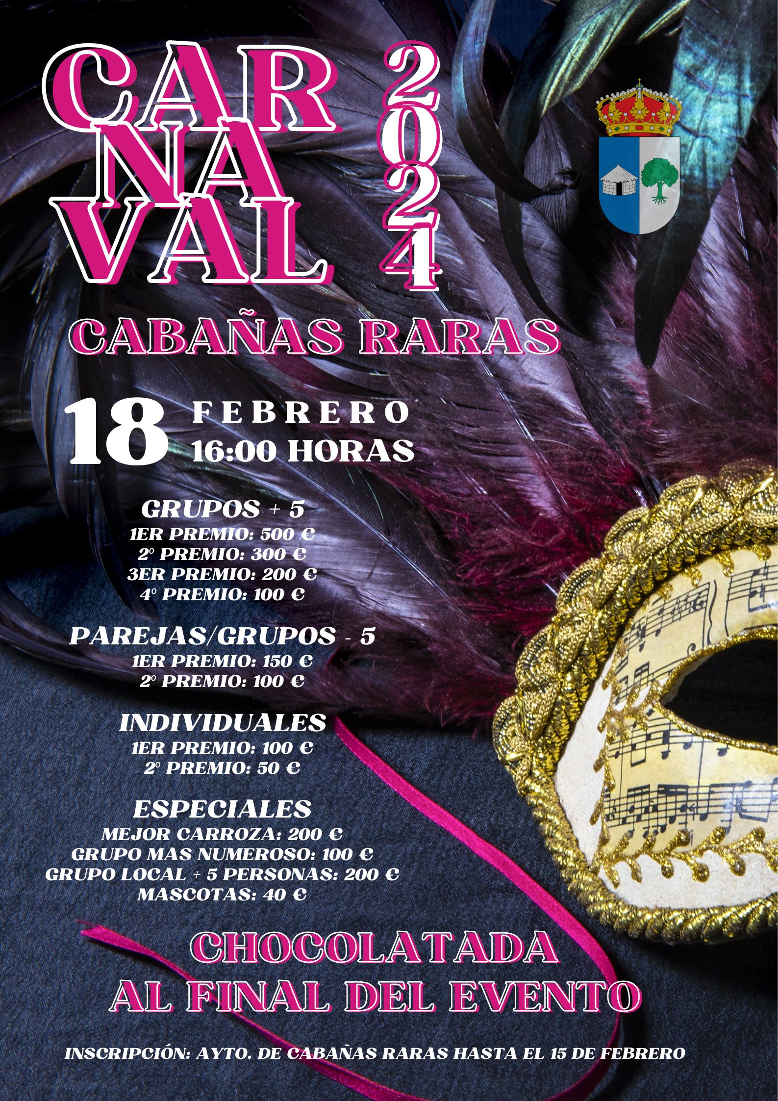 El desfile de Carnaval 2024 en Cabañas Raras se celebrará el domingo 18 de febrero 2