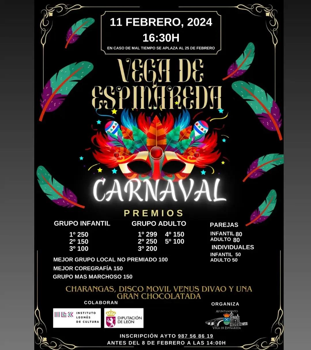Carnaval 2024 en Vega de Espinareda, fecha del desfile, premios y todos los datos 2