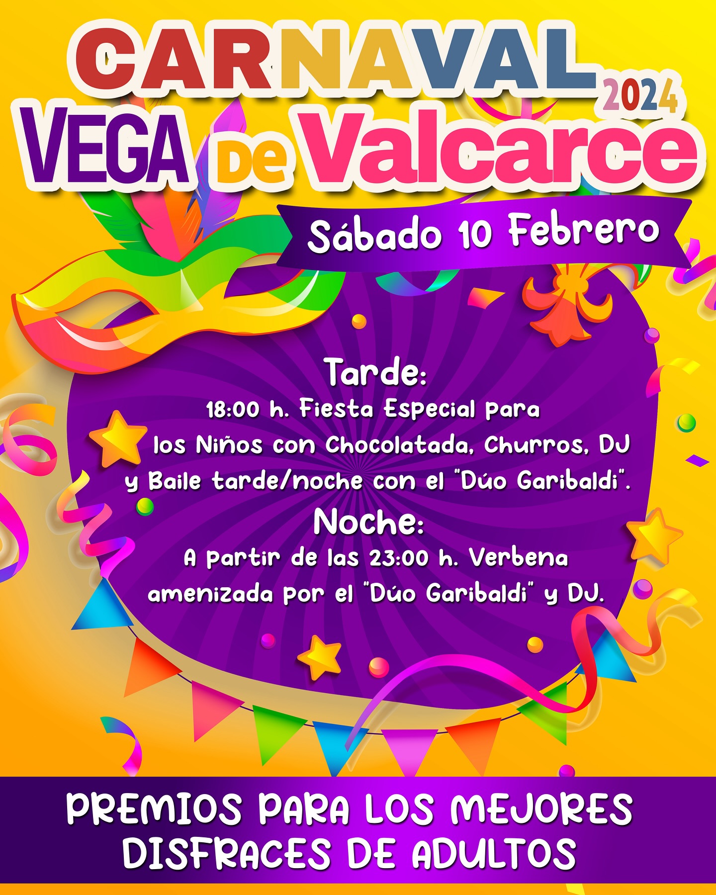 Vega de Valcarce organiza su fiesta de Carnaval 2024 el sábado 10 de febrero 2