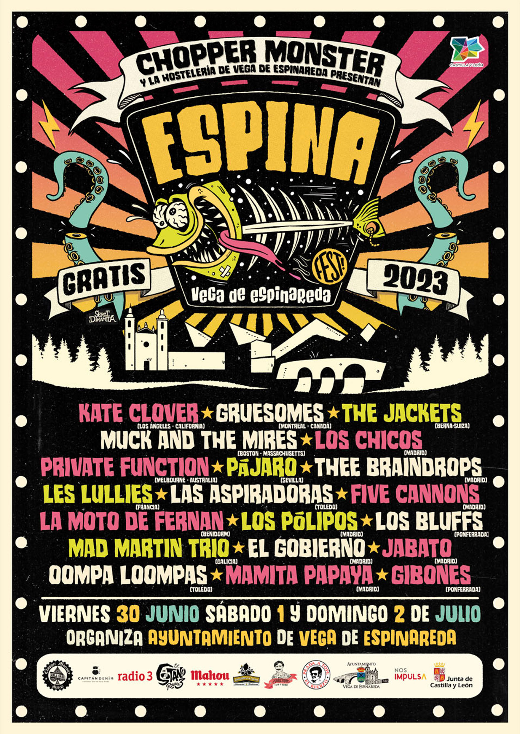 EspinaFest 2024, este es el cartel de artistas que llegarán a Vega de Espinareda los días 30 de junio y 1 y 2 de julio 2