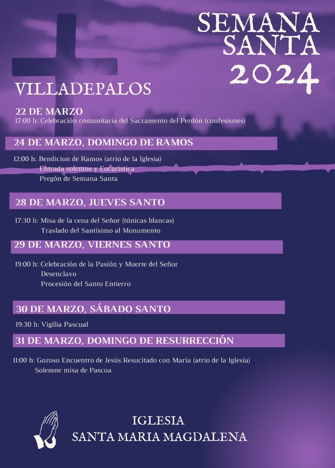 Semana Santa Carracedelo 2024, horarios y procesiones en Carracedo del Monasterio, Villaverde de la Abadía y Villadepalos 4