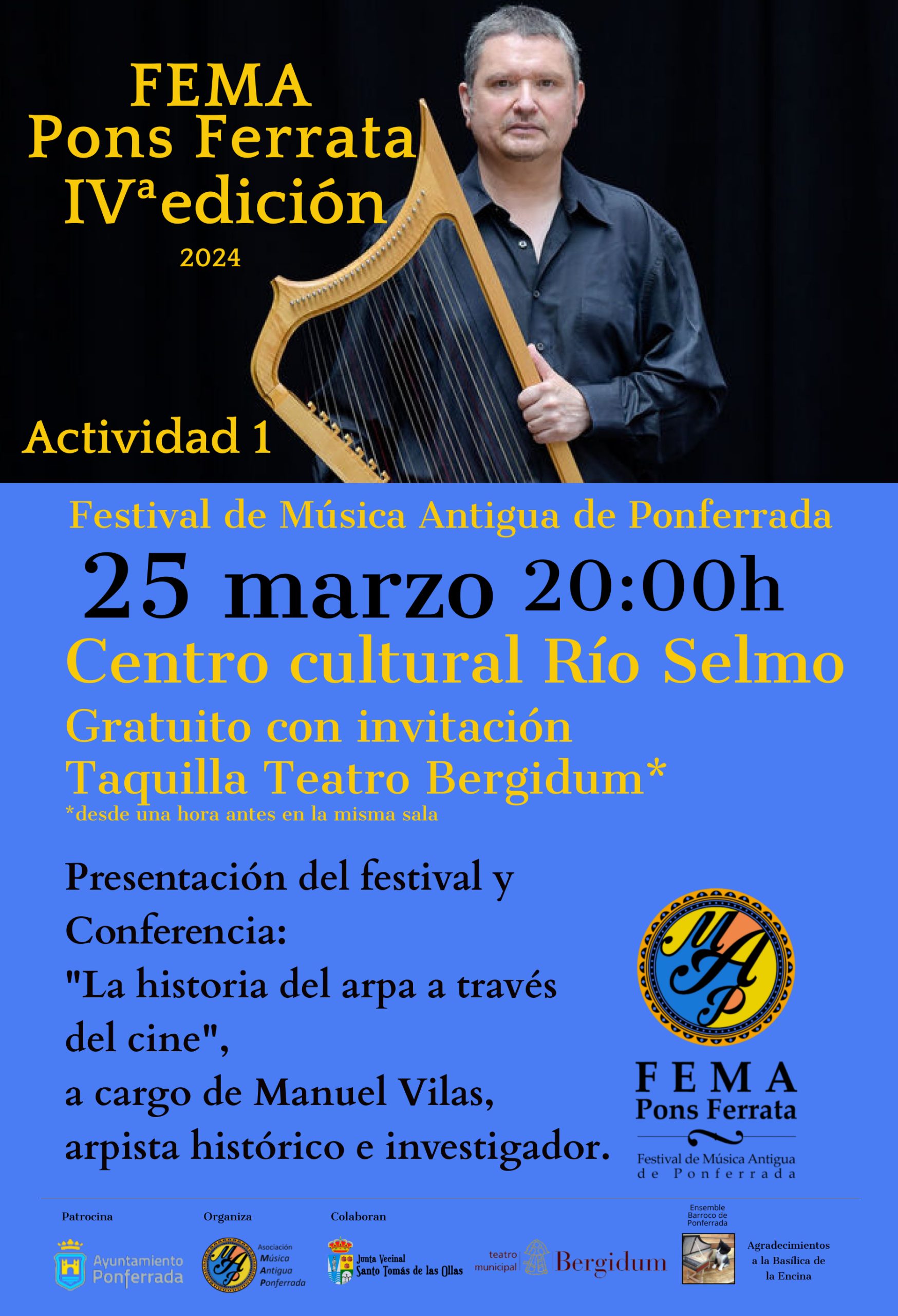 4ª edición del Festival de Música Antigua de Ponferrada “FEMA Pons Ferrata” se celebra del 25 al 27 de marzo 2