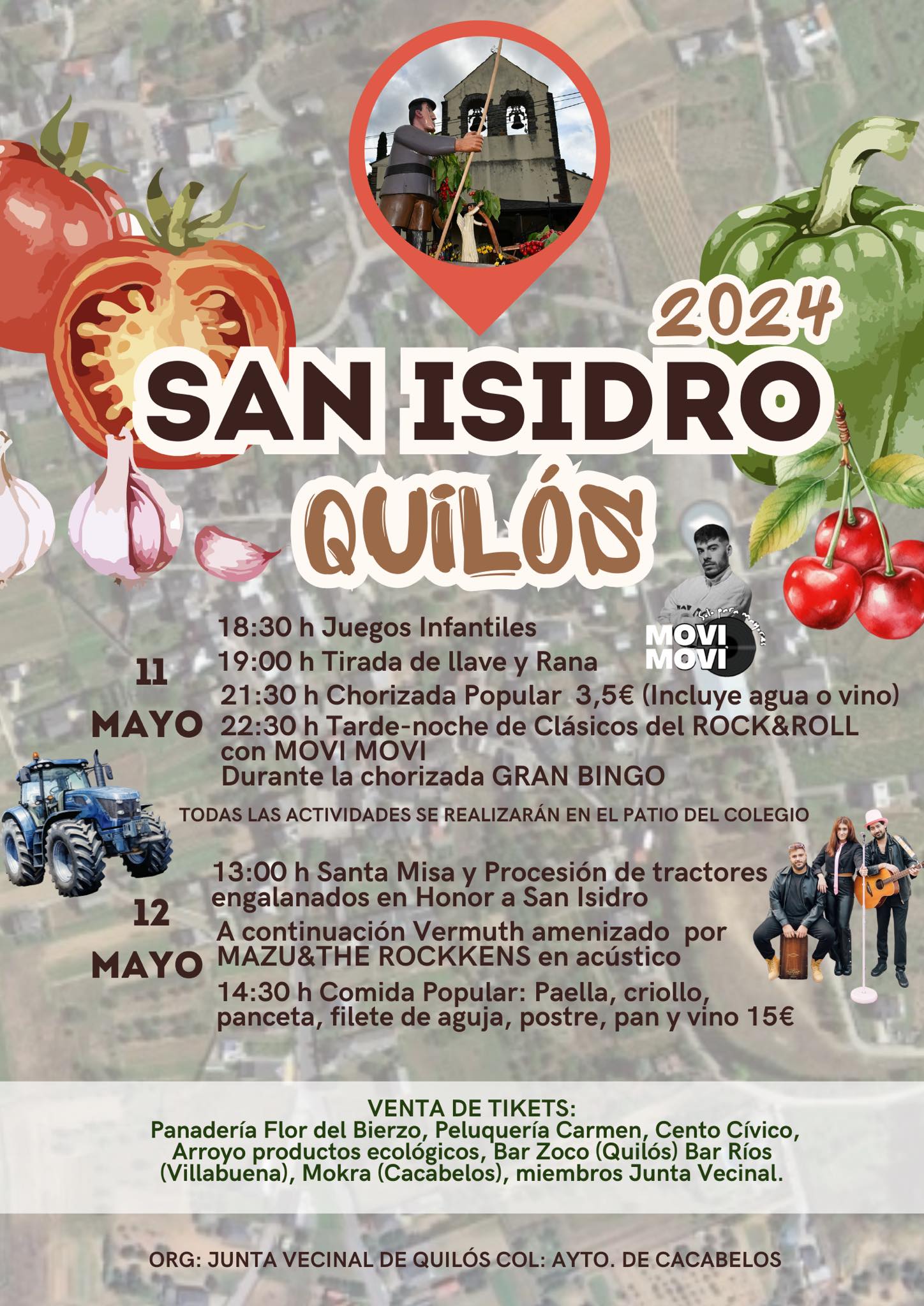 Grandes fiestas en Quilós en honor al patrón San Isidro, los días 11 y 12 de mayo 2